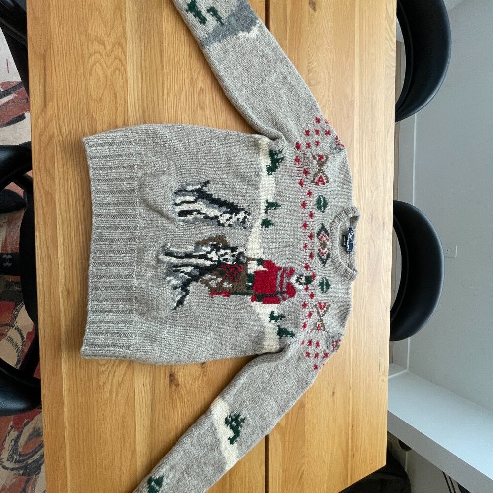 Ralph Lauren vintage wool dog sweater
